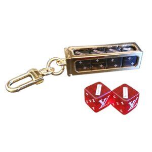Louis Vuitton x Supreme Dice Keychain MP2072 Brown/Gold + 2 Red/Silver Dice